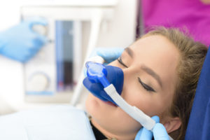 woman getting inhalation sedation dentistry in Philadelphia
